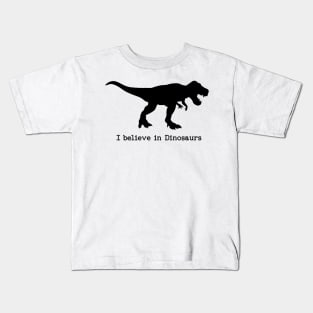Belief in dinosaurs - science or imagination Kids T-Shirt